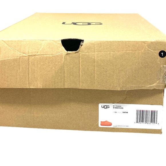 UGG Maxi Clog Pink Winter Boots Textile Wool Women's Size 1130830 SWTHR - Picture 10 of 11